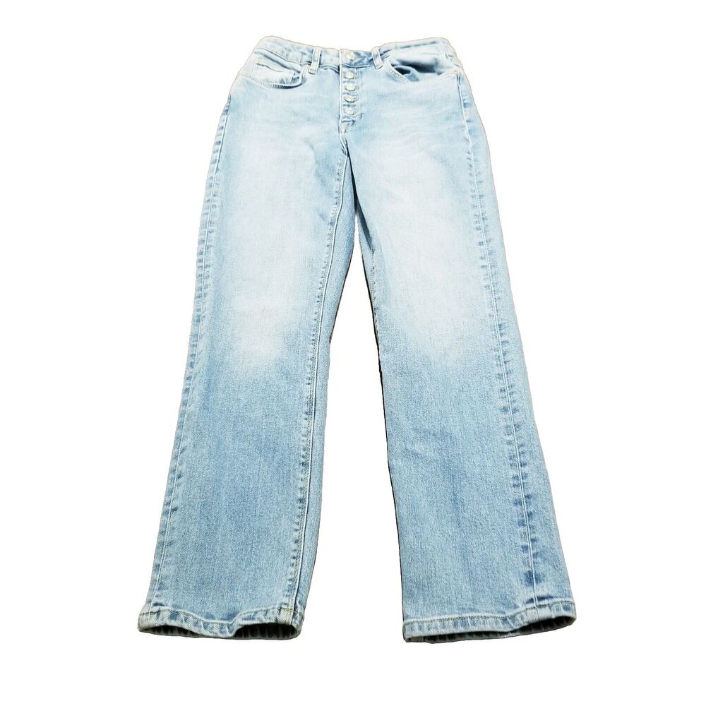 Reiss Bailey Jeans Women's Size 26 Light Wash Stretch Denim Button Fly (25x26)